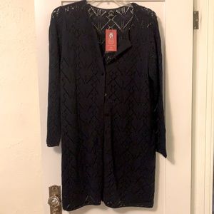 Long knit dark navy sweater by Emme. Size 2x. New with tags.